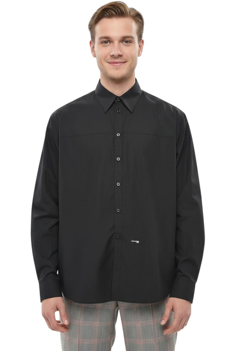 Black Regular Solid Shirt 1