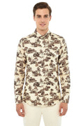 Beige Relaxed Graphic Shirt 1