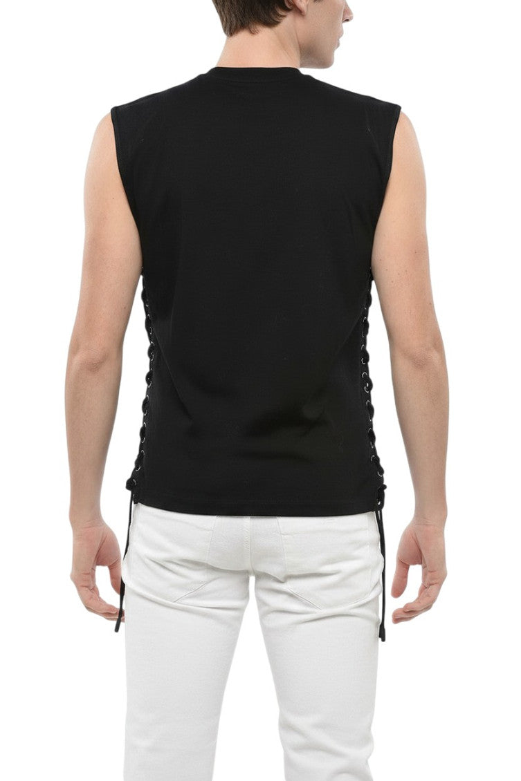 Black Sleeveless T-Shirt 2