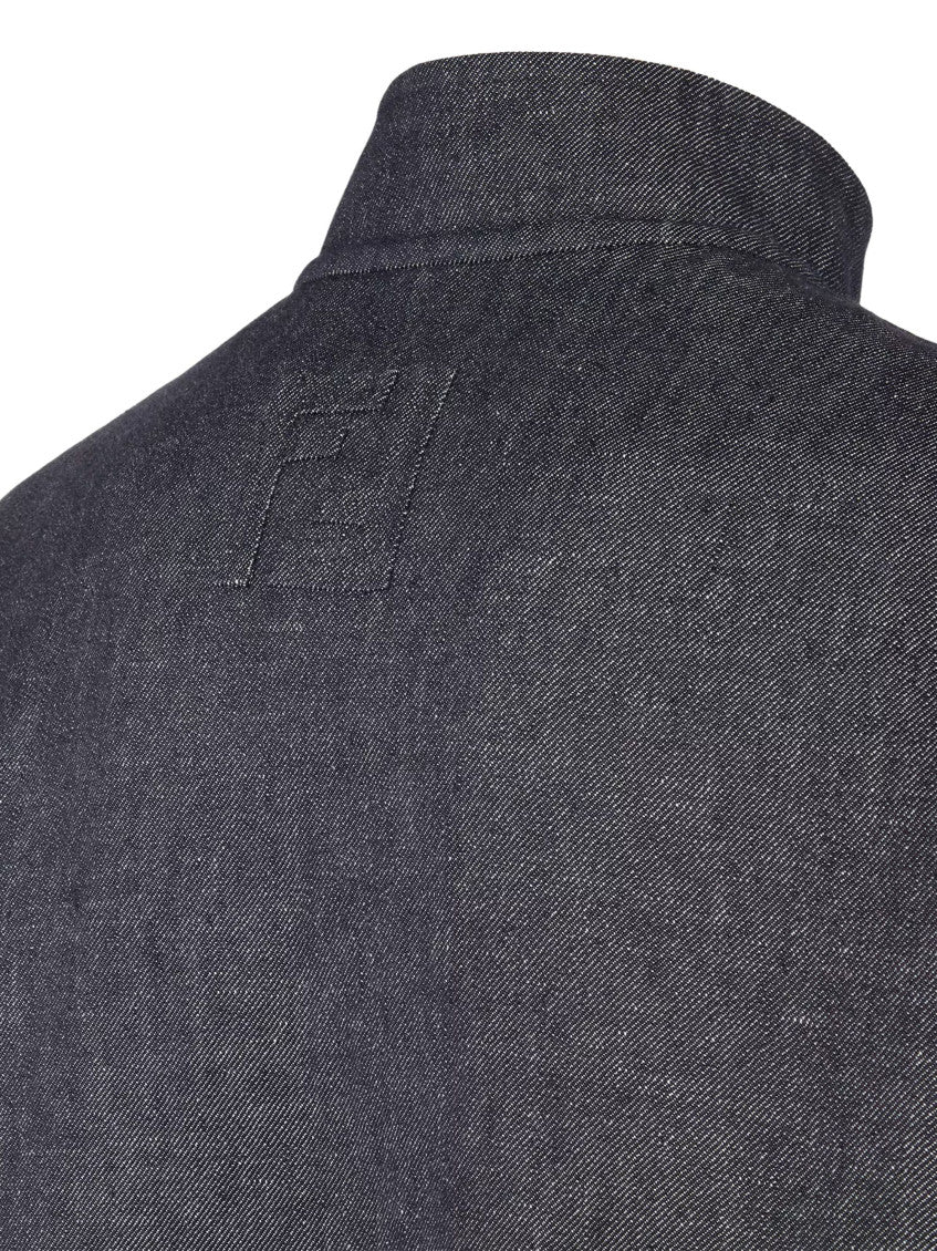 Blue Textured Reversible Jacket 4