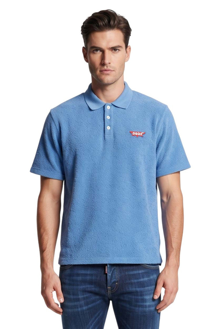 Blue Shirt Collar Polo 1