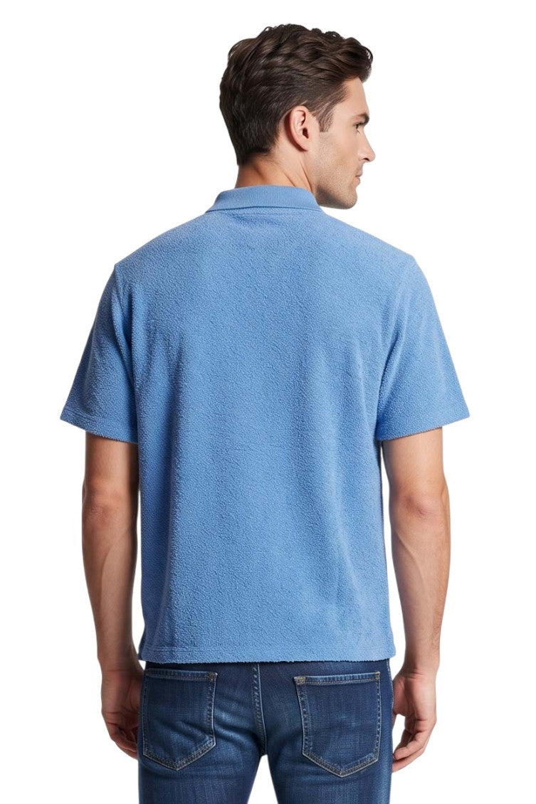 Blue Shirt Collar Polo 2