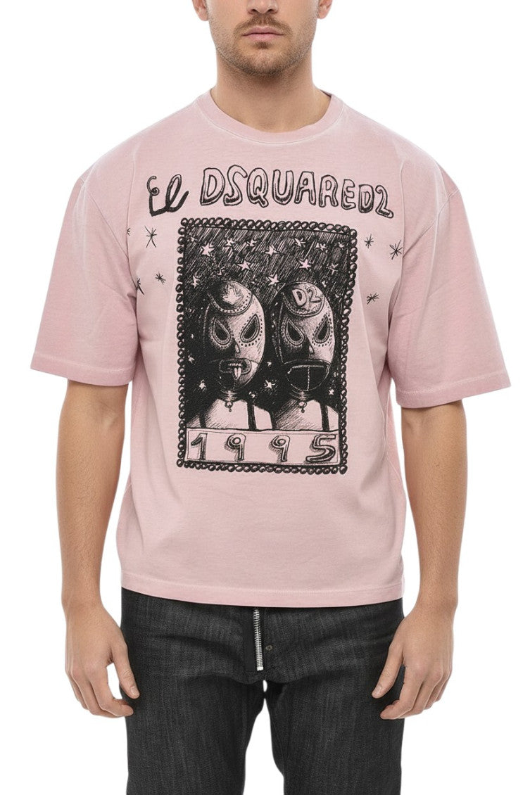 Pink Crew Neck T-Shirt 1