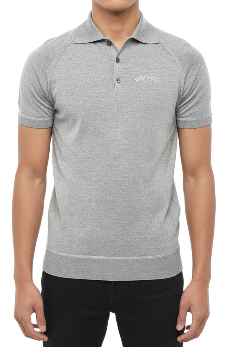 Grey Shirt Collar Polo 1