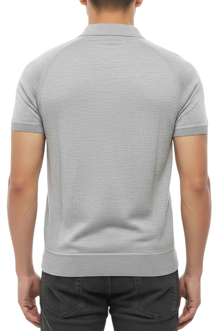 Grey Shirt Collar Polo 2
