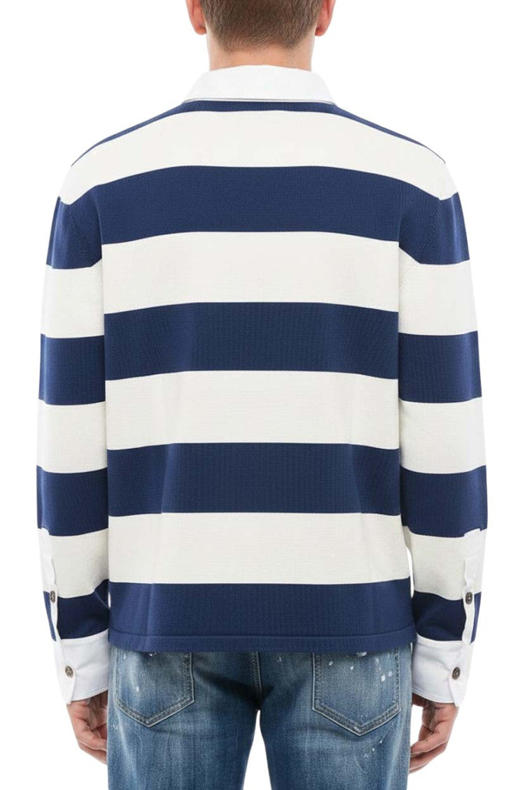 Blue Stripes Logo Polo 2