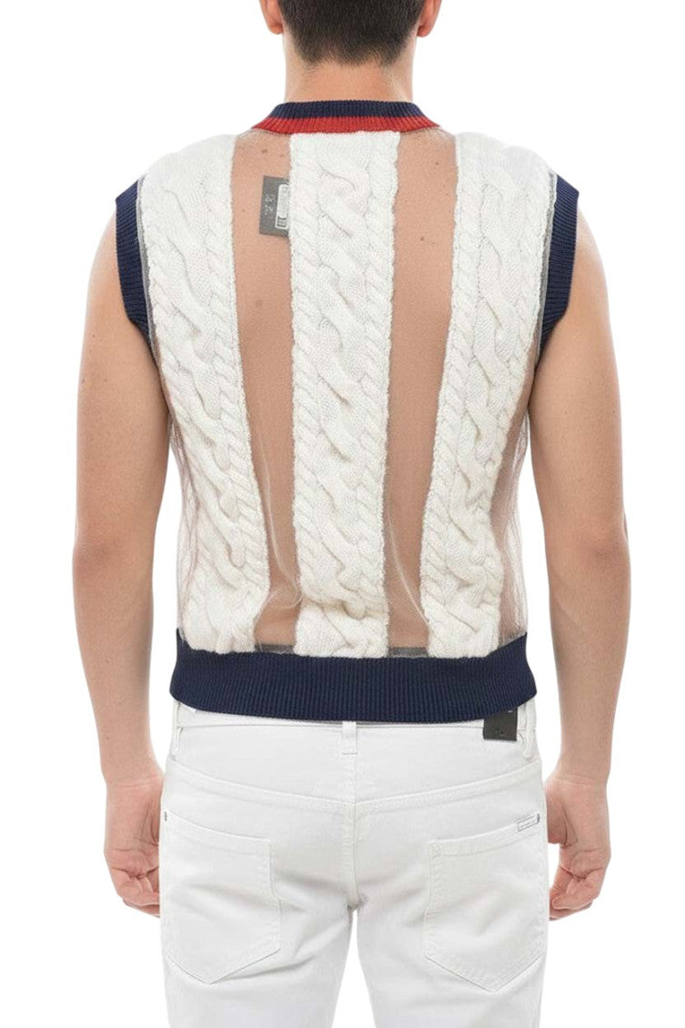 Off White Sleeveless Sweater 2