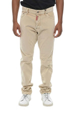 Beige Mid Rise Jeans 1