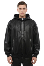 Black Hood Track Jacket 1
