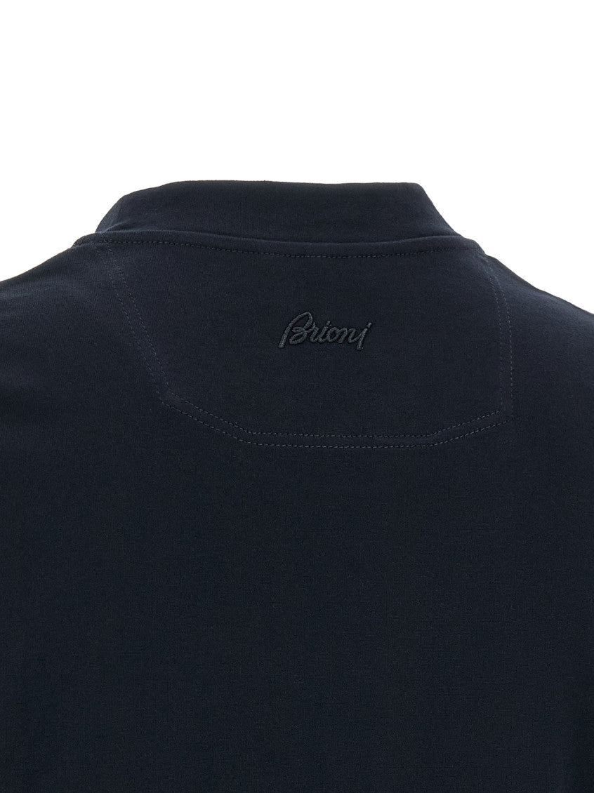Blue Crew Neck T-Shirt 4