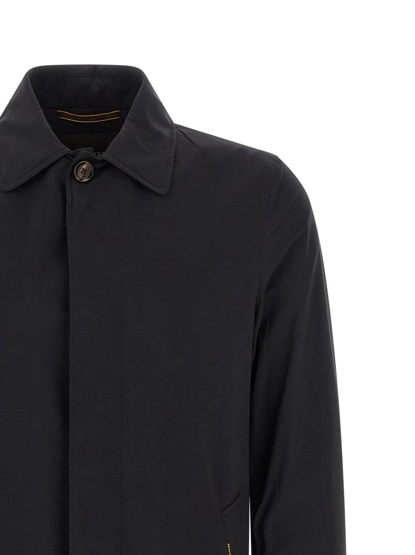 Blue Shirt Collar Trench Coat 3