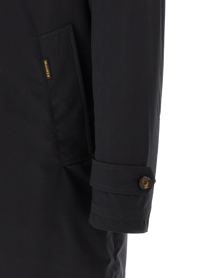 Blue Shirt Collar Trench Coat 4