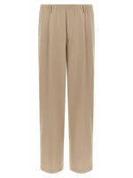 Beige Relaxed Pleated Pants 1