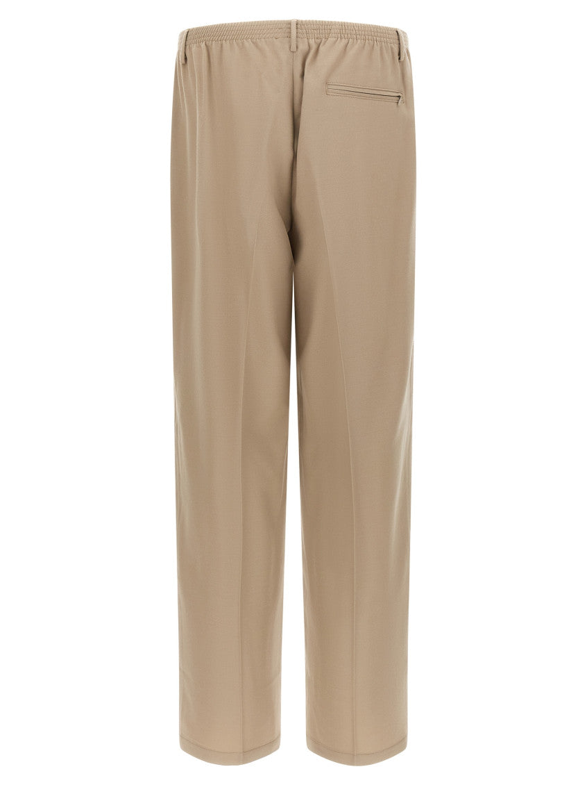 Beige Relaxed Pleated Pants 2