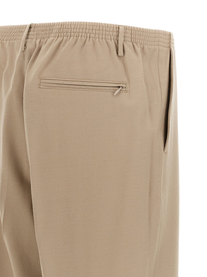 Beige Relaxed Pleated Pants 4