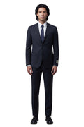 Dark Navy Notched Lapel Suit 1