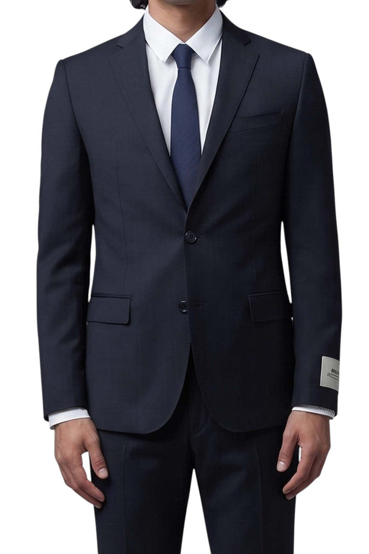 Dark Navy Notched Lapel Suit 3