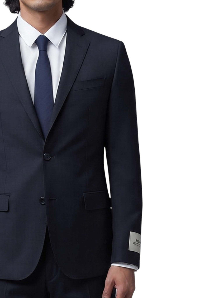 Dark Navy Notched Lapel Suit 4