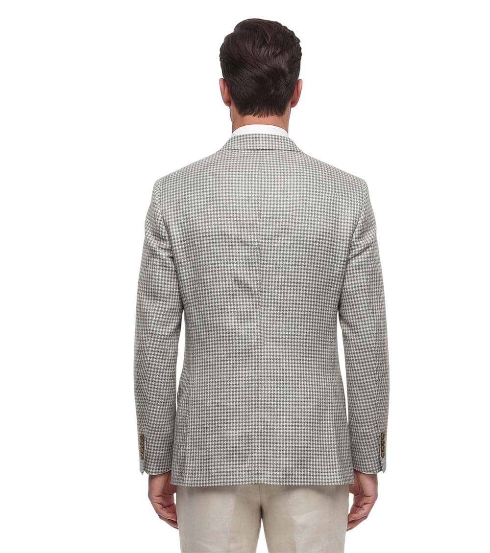 Green Notched Lapel Blazer 2