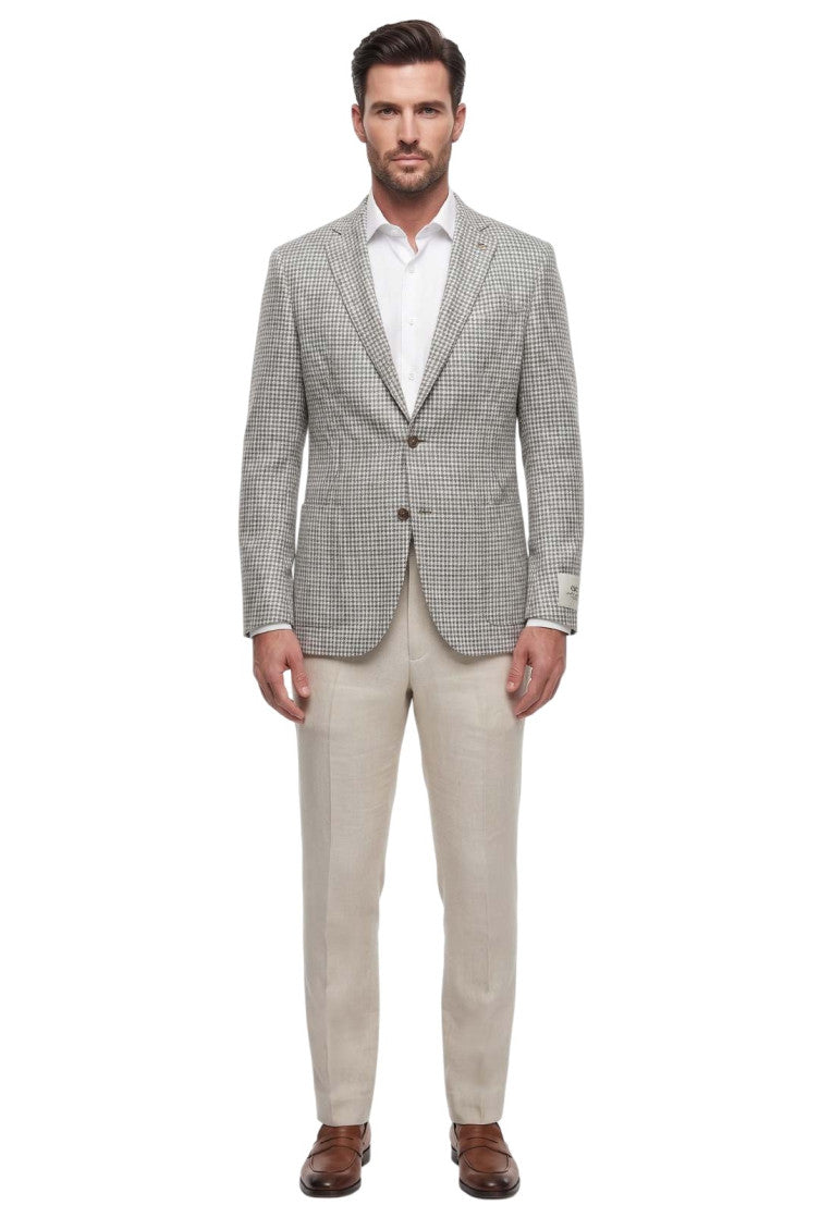 Green Notched Lapel Blazer 3