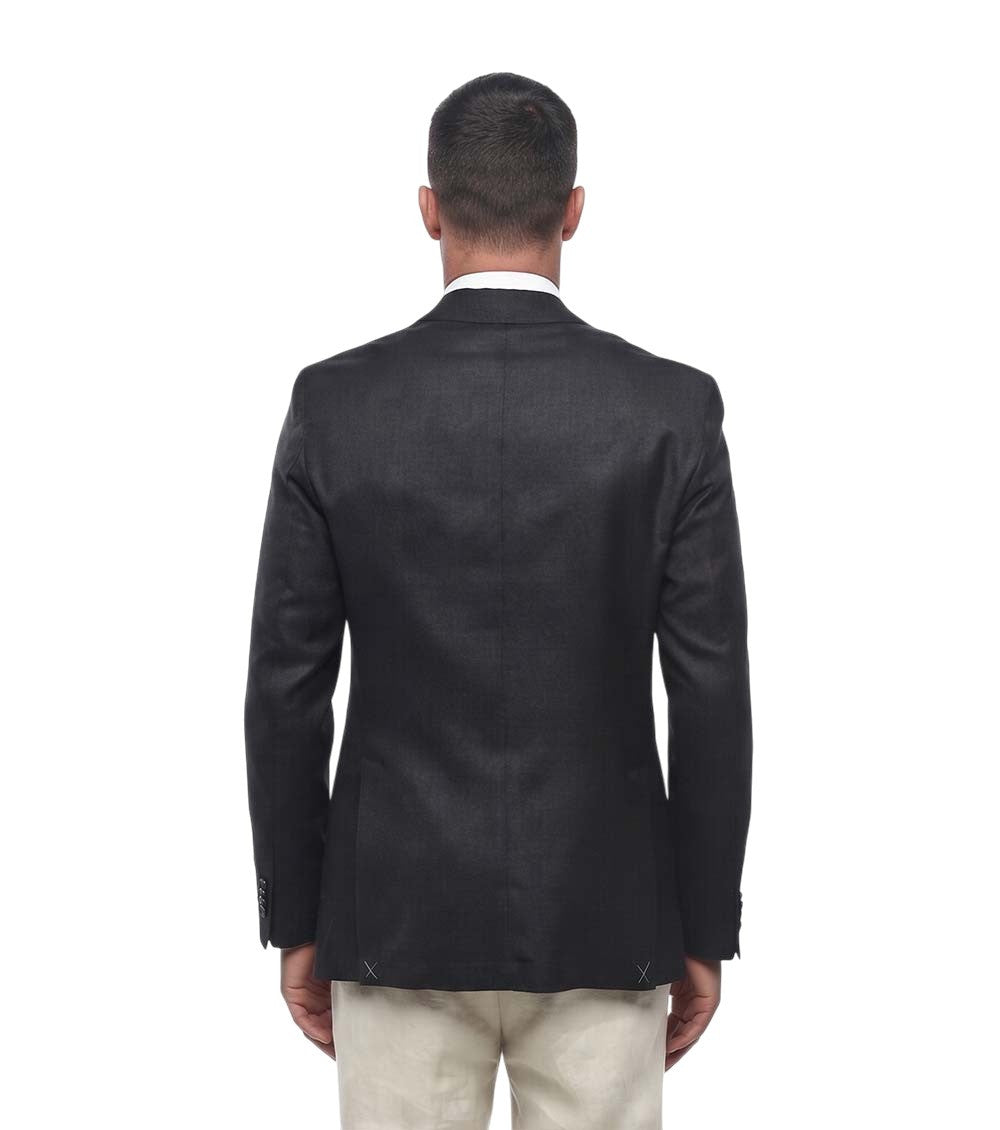 Black Notched Lapel Blazer 2