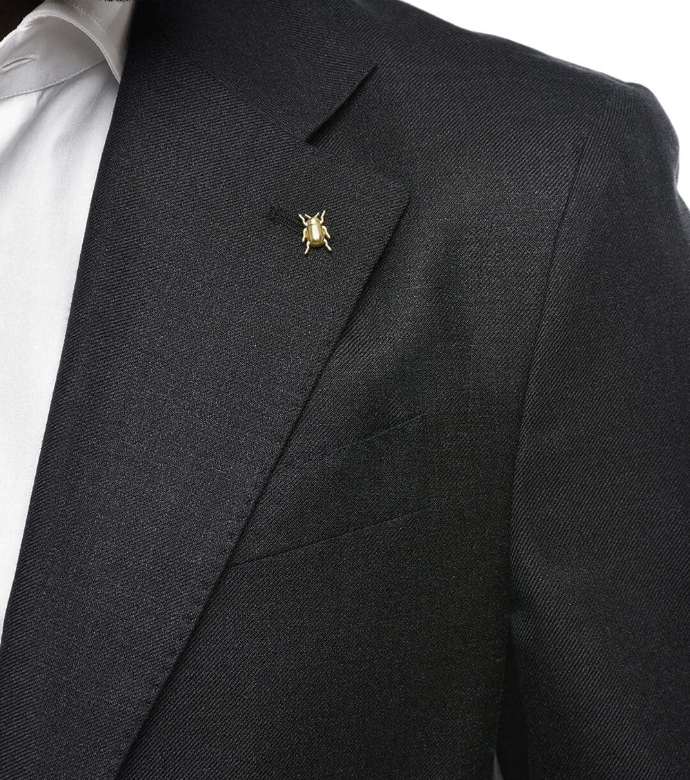 Black Notched Lapel Blazer 4