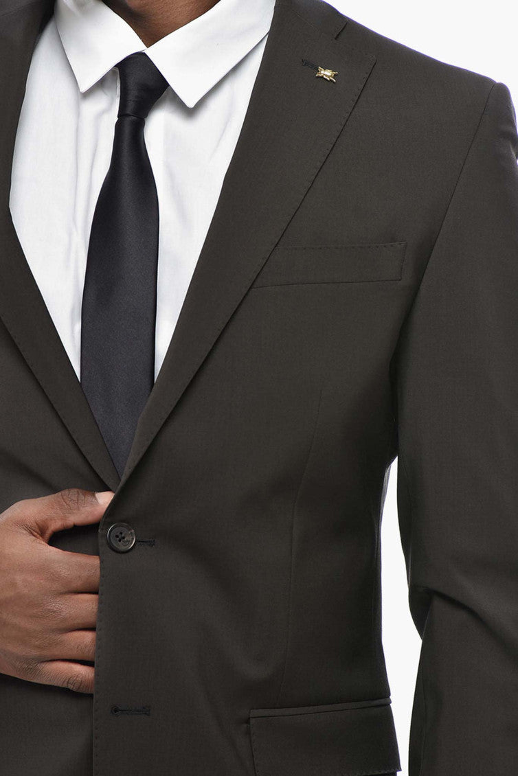 Dark Brown Notched Lapel Suit 4