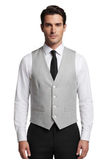 Ash Grey Textured Waistcoat 1