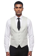 Grey Textured Waistcoat 1