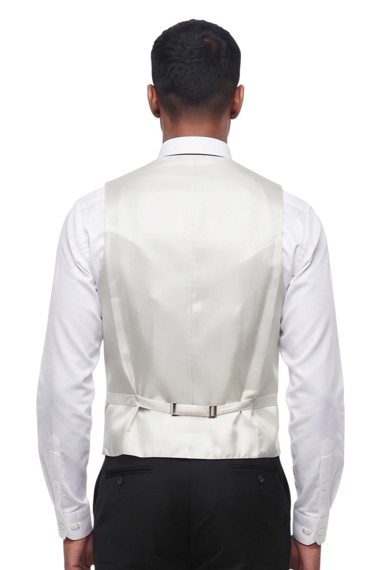Grey Textured Waistcoat 2