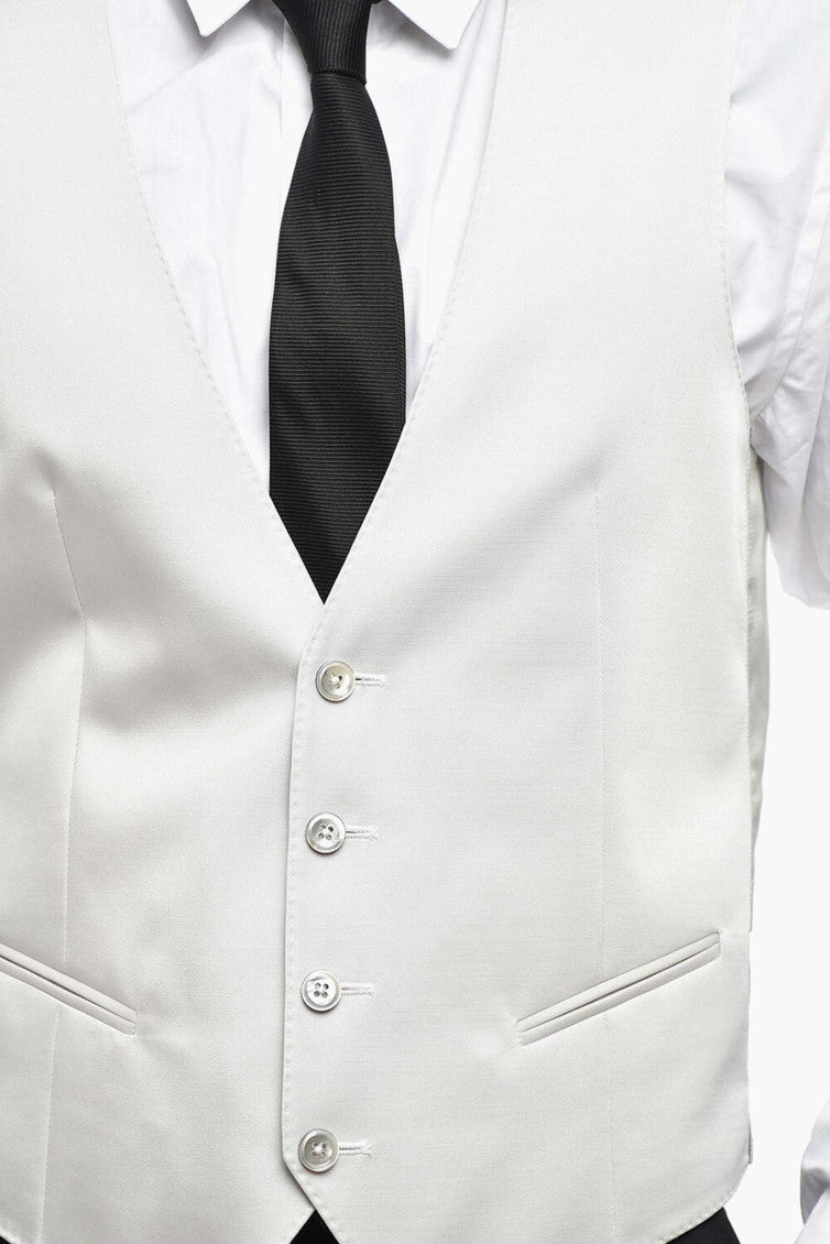 Grey Textured Waistcoat 4