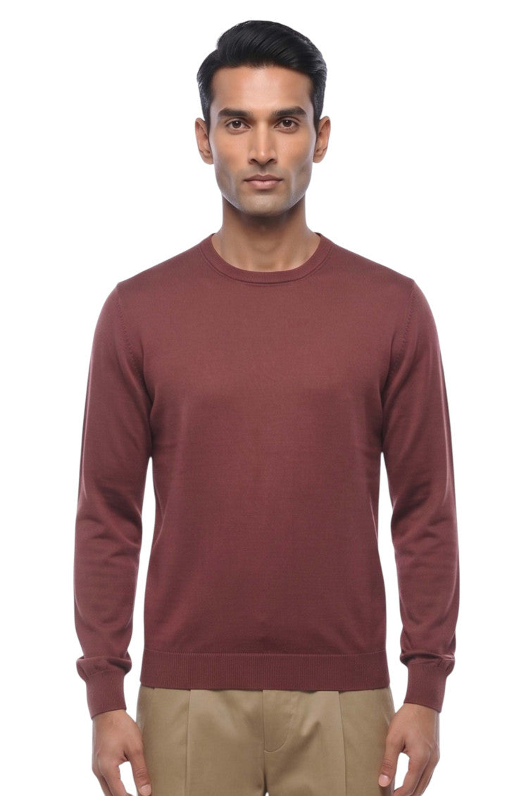 Maroon Crew Neck Sweater 1