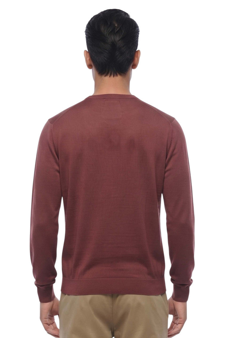 Maroon Crew Neck Sweater 2