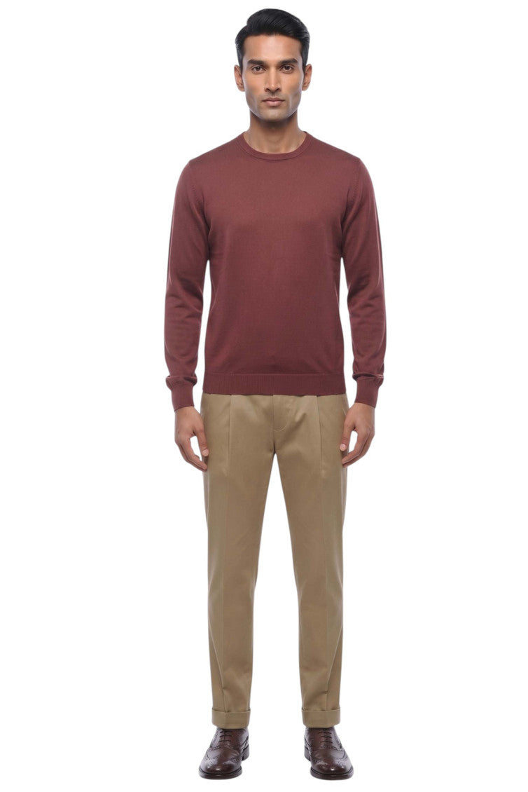 Maroon Crew Neck Sweater 3
