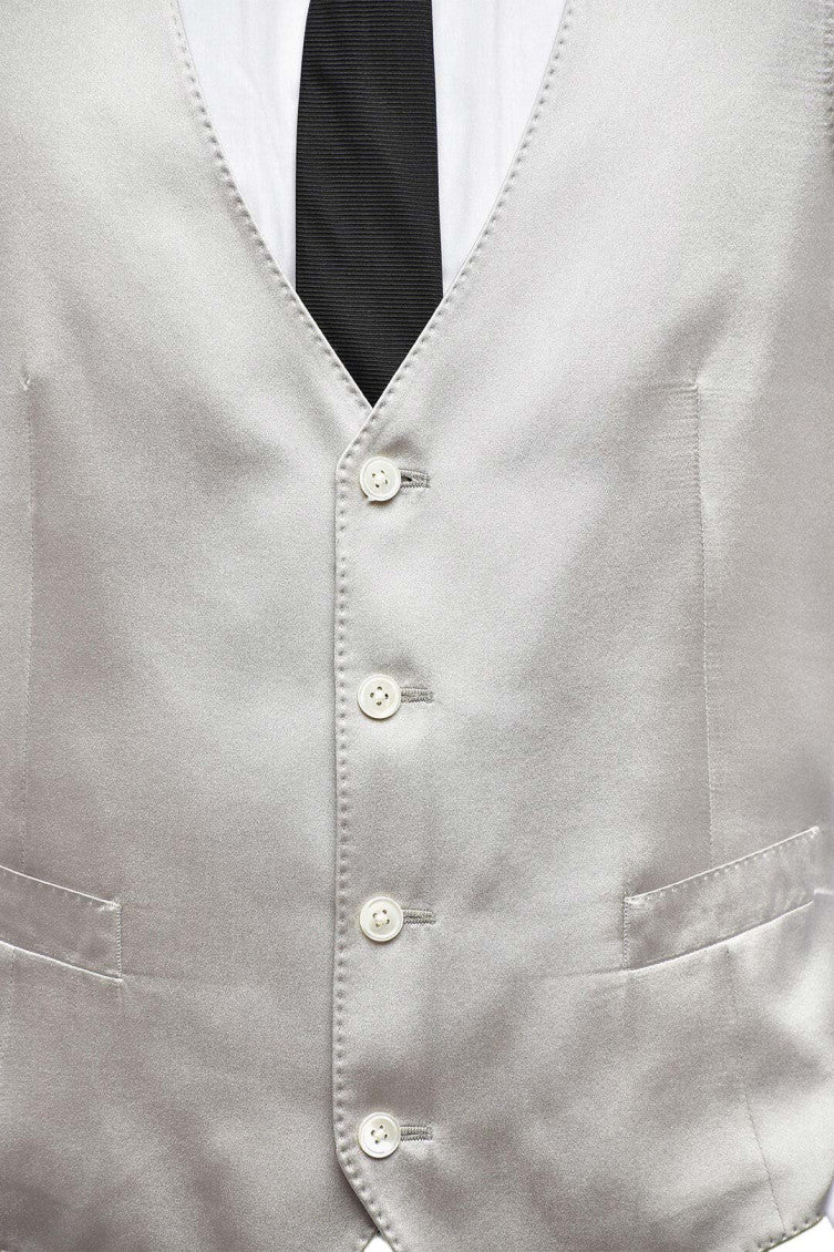 Grey Textured Waistcoat 4