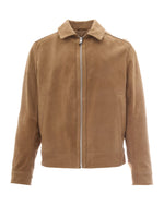 Brown Solid Shirt Collar Jacket 1