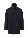 Dark Navy Double Breasted Coat 1