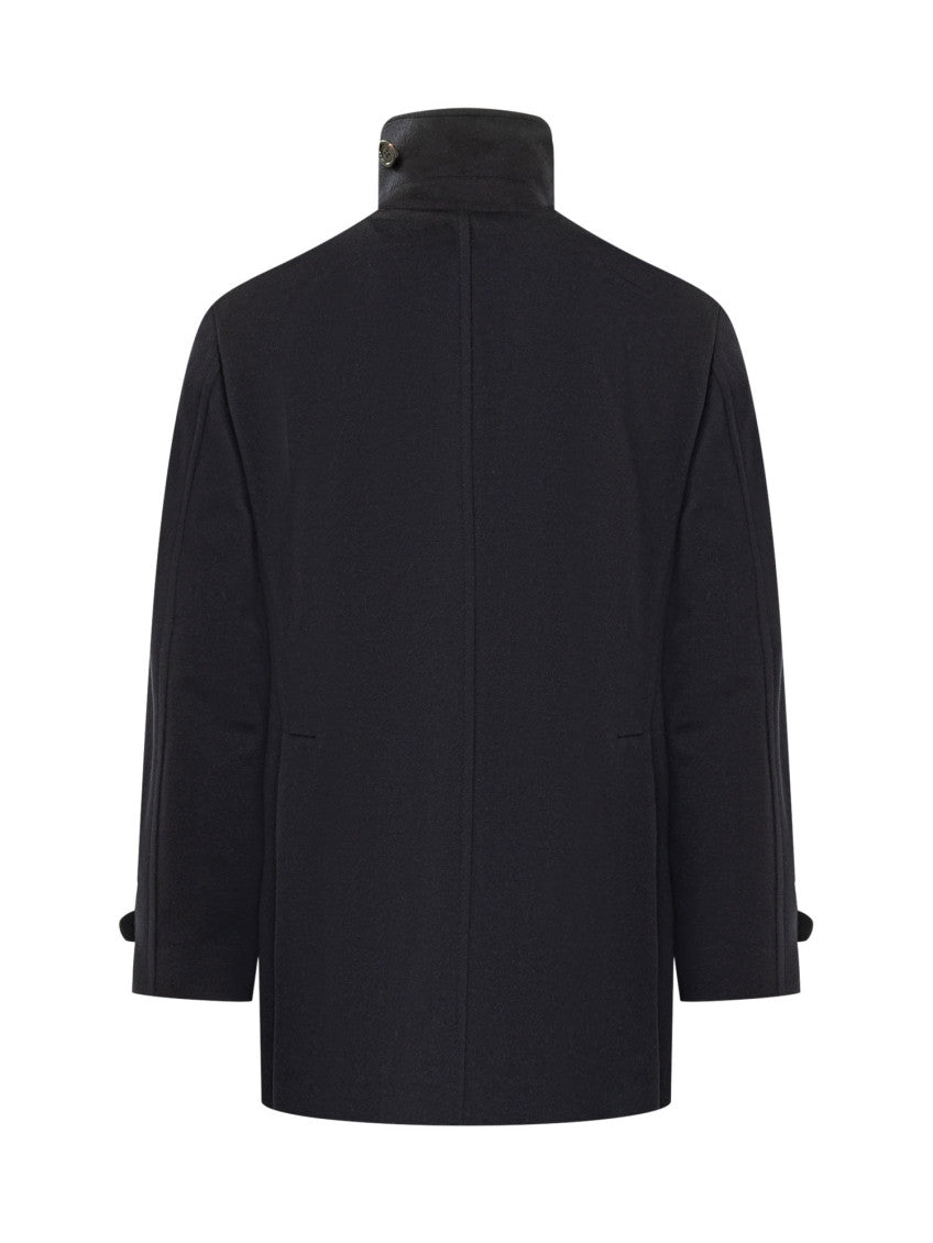 Dark Navy Double Breasted Coat 2