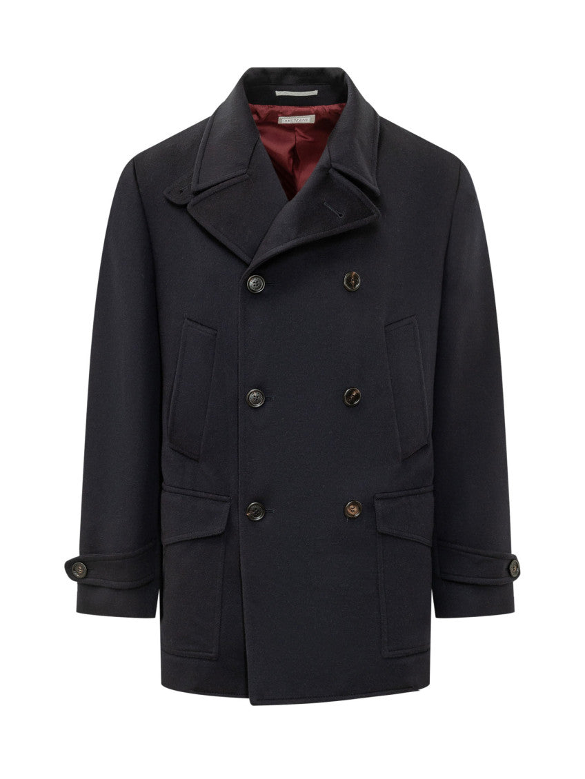Dark Navy Double Breasted Coat 4