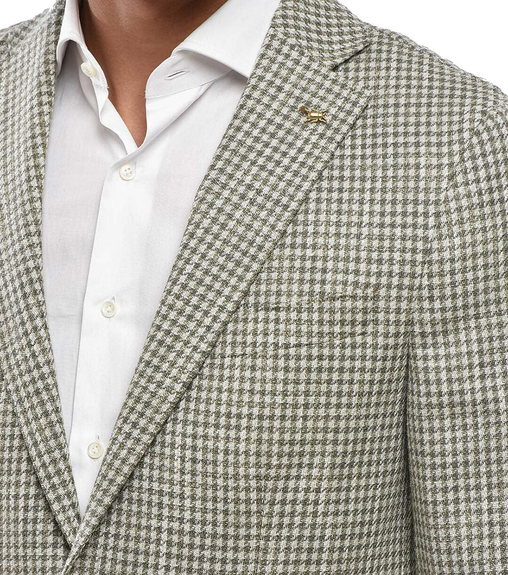 Green Notched Lapel Blazer 3