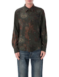 Green Paisley Print Shirt 1