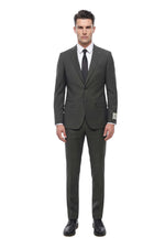 Charcoal Grey Notched Lapel Suit 1