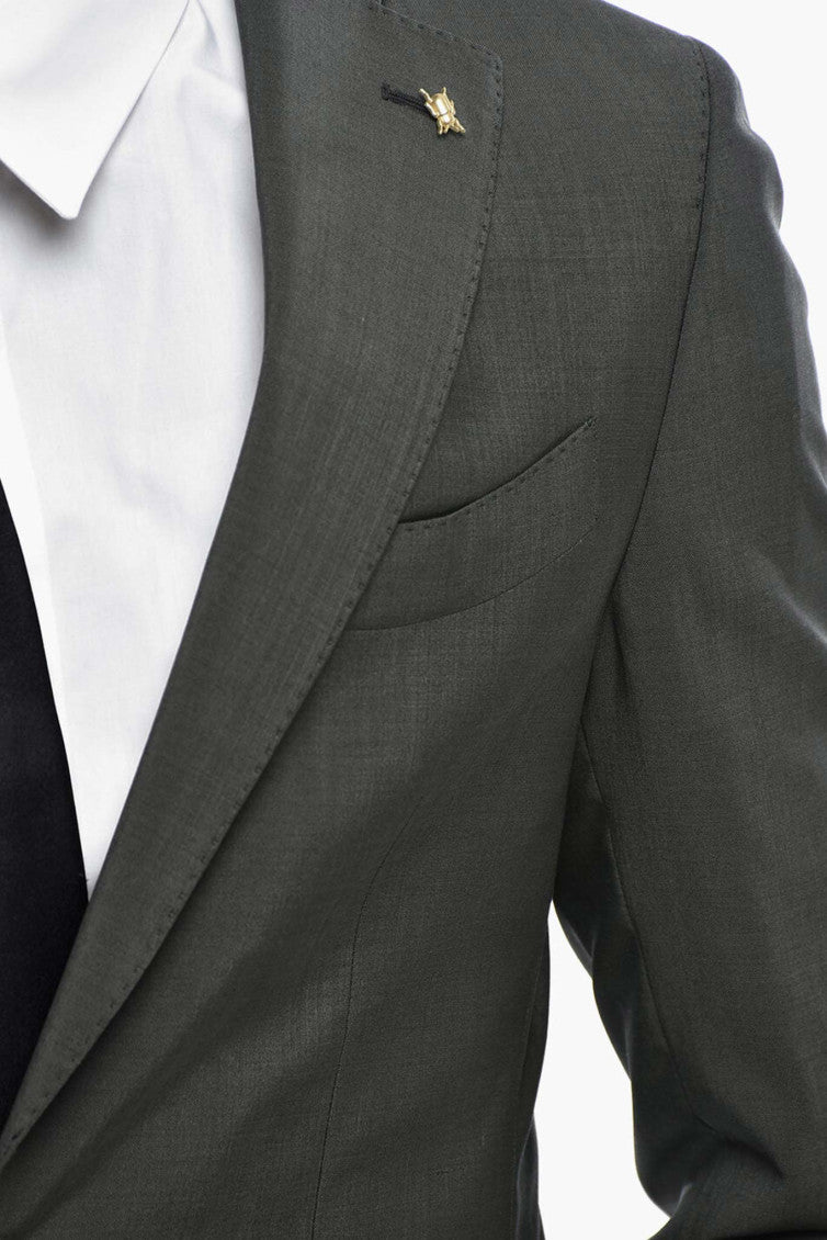 Charcoal Grey Notched Lapel Suit 4