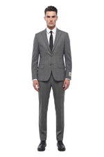 Grey Notched Lapel Suit 1