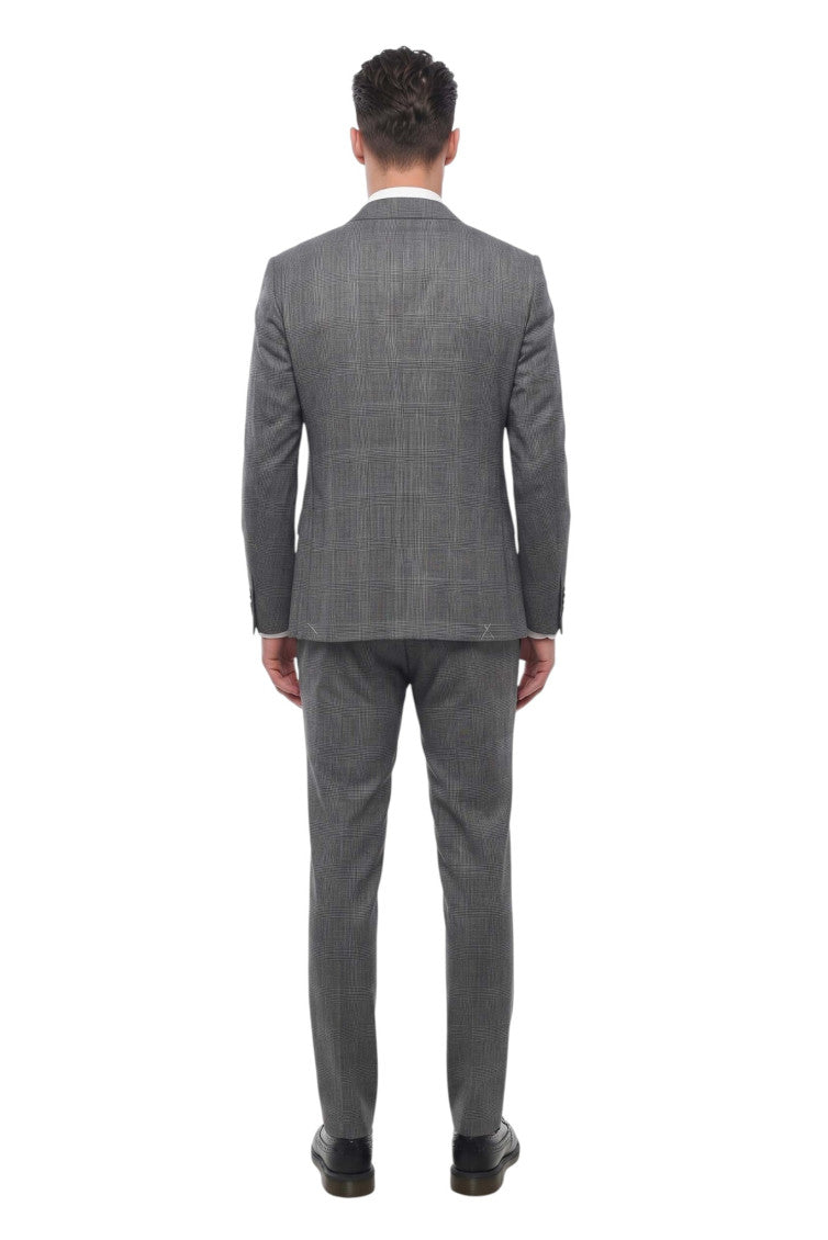 Grey Notched Lapel Suit 2