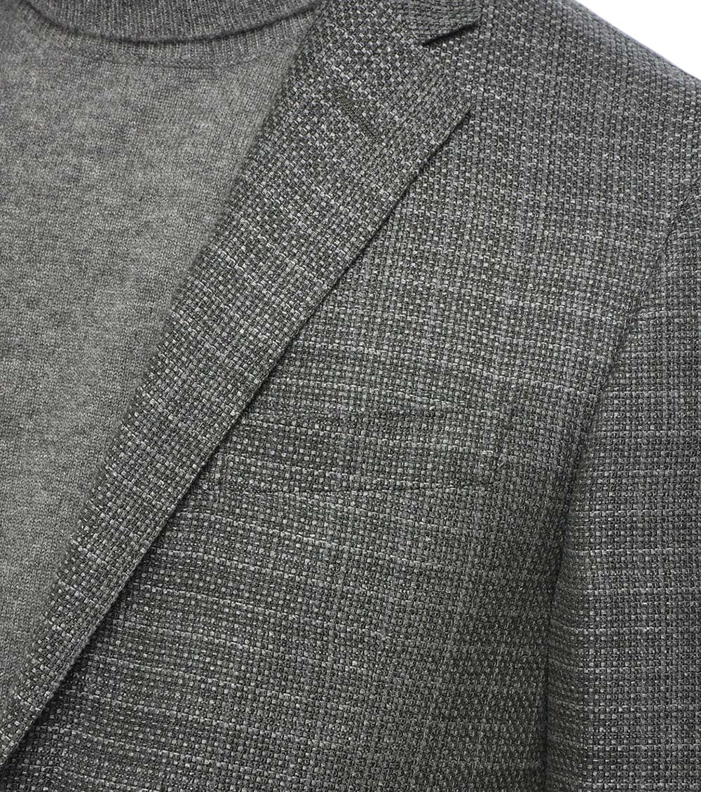 Grey Notched Lapel Blazer 3