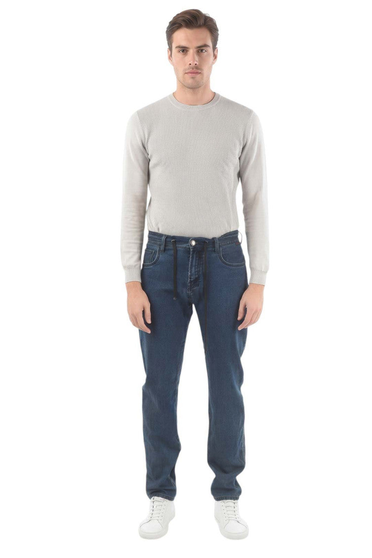 Blue Mid Rise Jeans 3