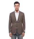 Brown Notched Lapel Blazer 1