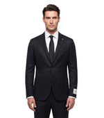 Black Notched Lapel Blazer 1