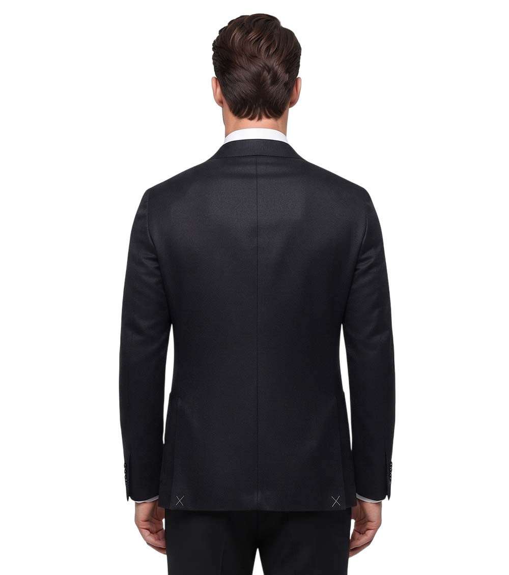 Black Notched Lapel Blazer 2